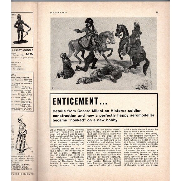 Military Modelling Hobby Magazine Issue Number ONE, Jan. 1971, Complete Original - Picture 3 of 5
